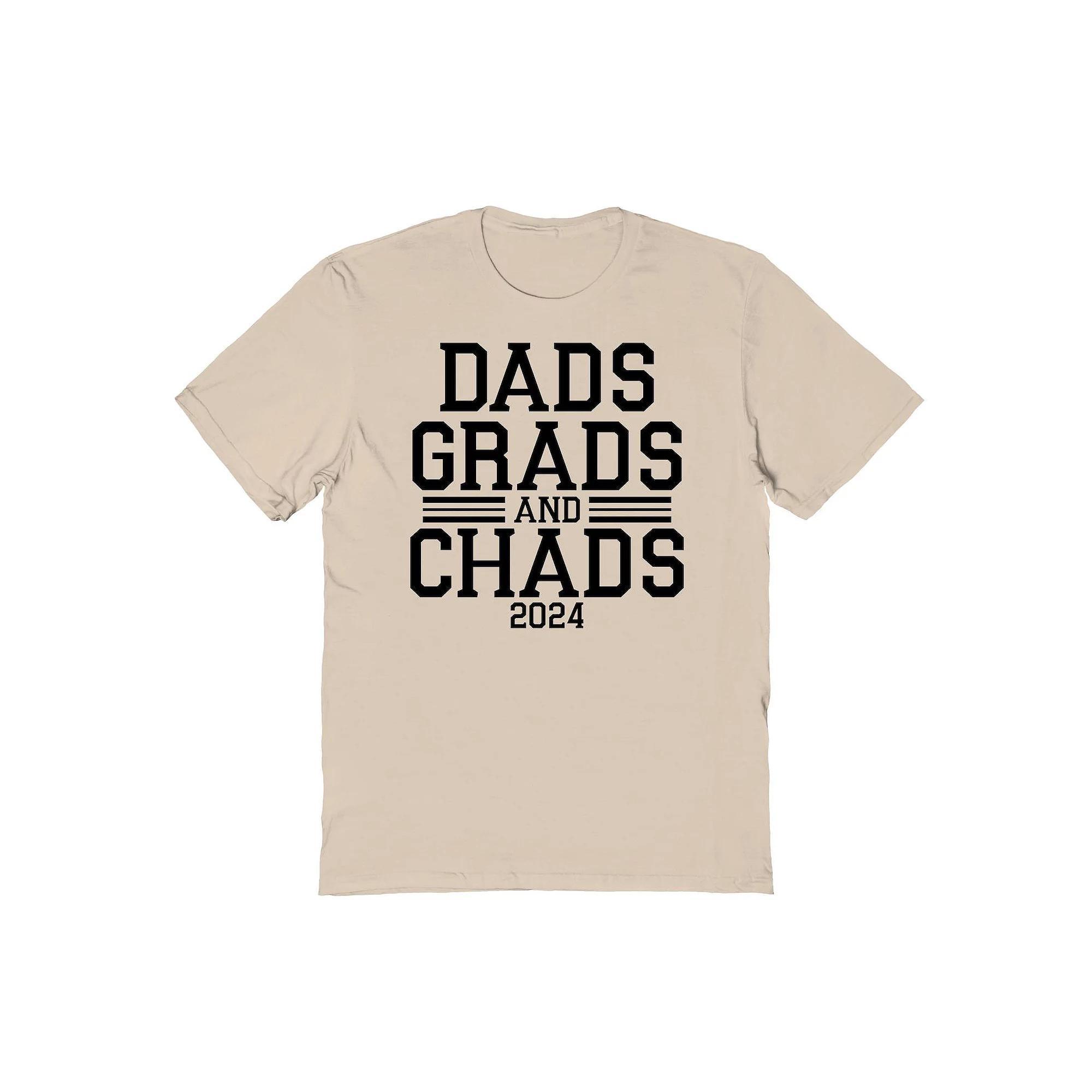 Mens COLAB89 by Threadless Dads Grad And Chads 2024 Graduate Graphic Tee Product Image