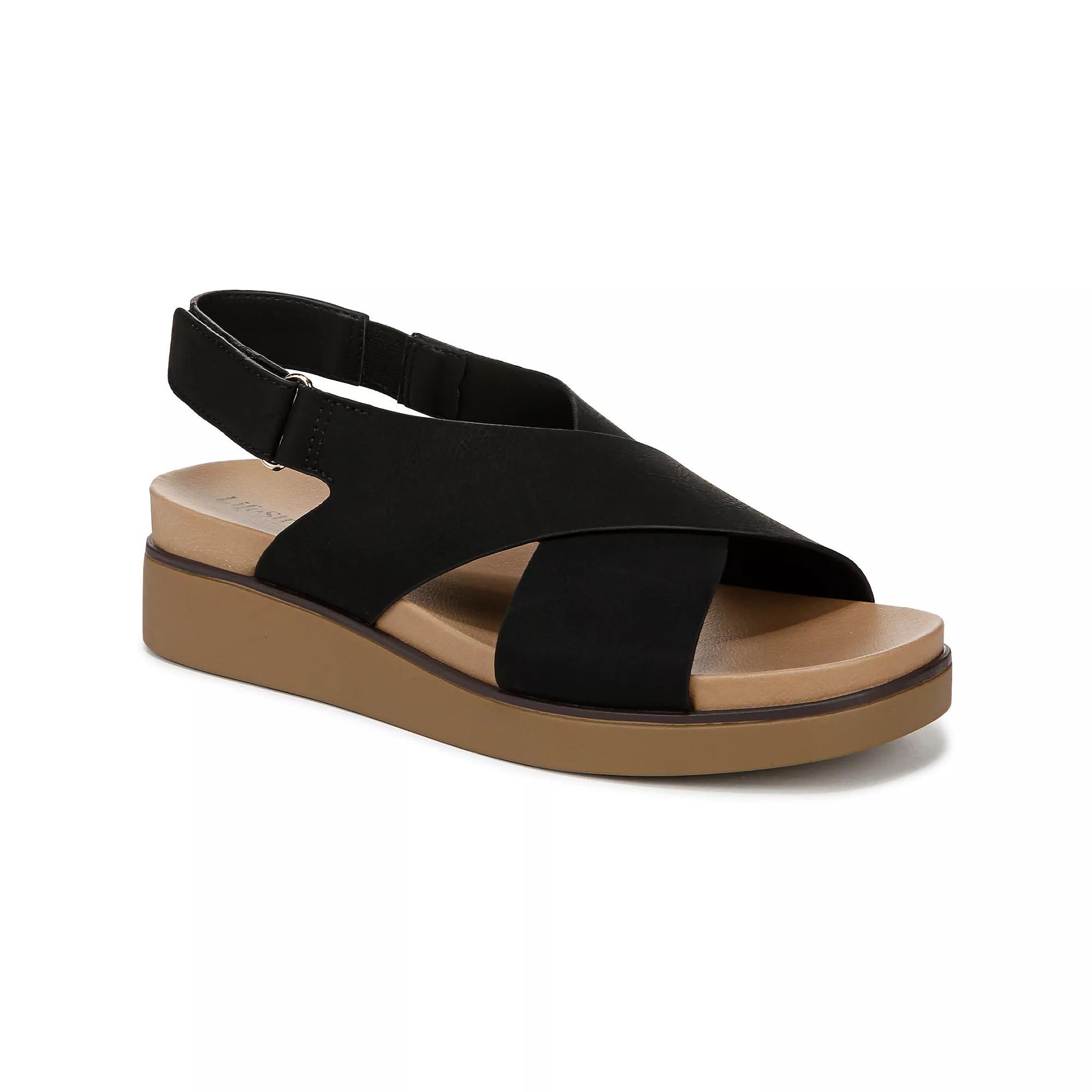 LifeStride Georgina Women's Slingback Sandals, Size: 8.5 Wide, Black Product Image