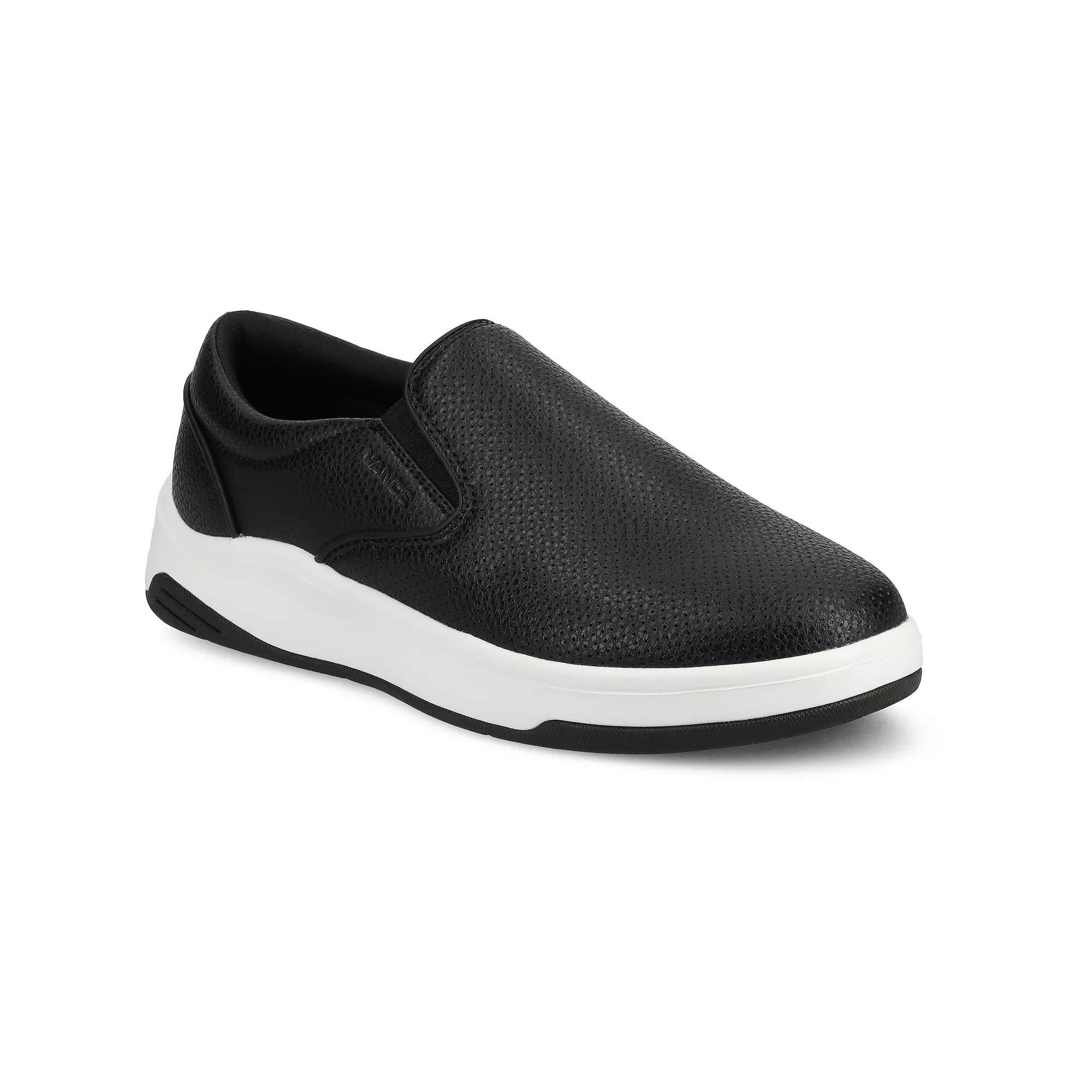 VANCE Townes Men's Comfort Perforated Flexible Slip-on Sneakers, Size: 10.5, Black Product Image