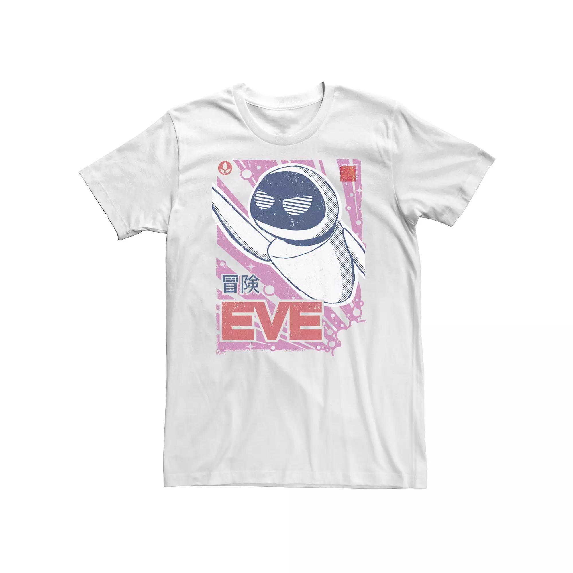 Disney / Pixar's WALL-E EVE Big & Tall Kanji Style Poster Tee, Men's, Size: XL Tall, White Product Image