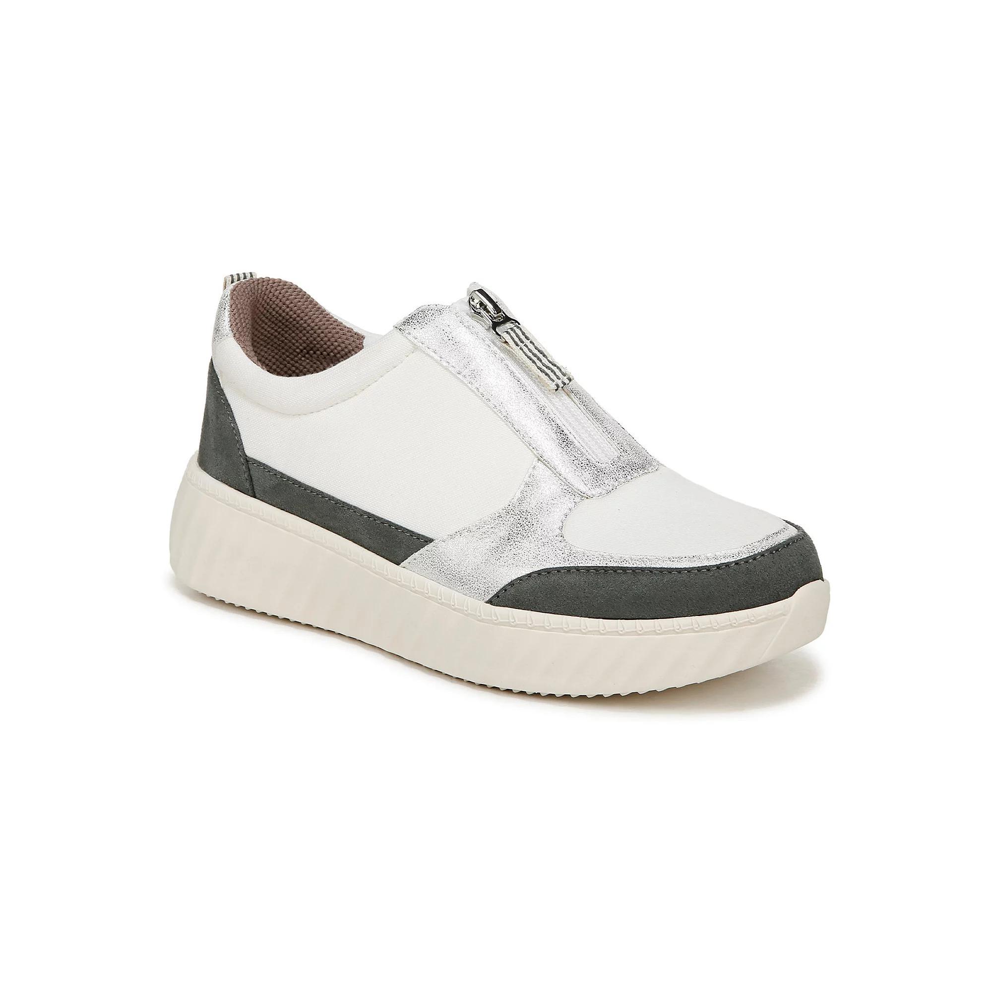 LifeStride Winner Women's Zip-Up Sneakers, Size: 6, White Sage Fabric Product Image