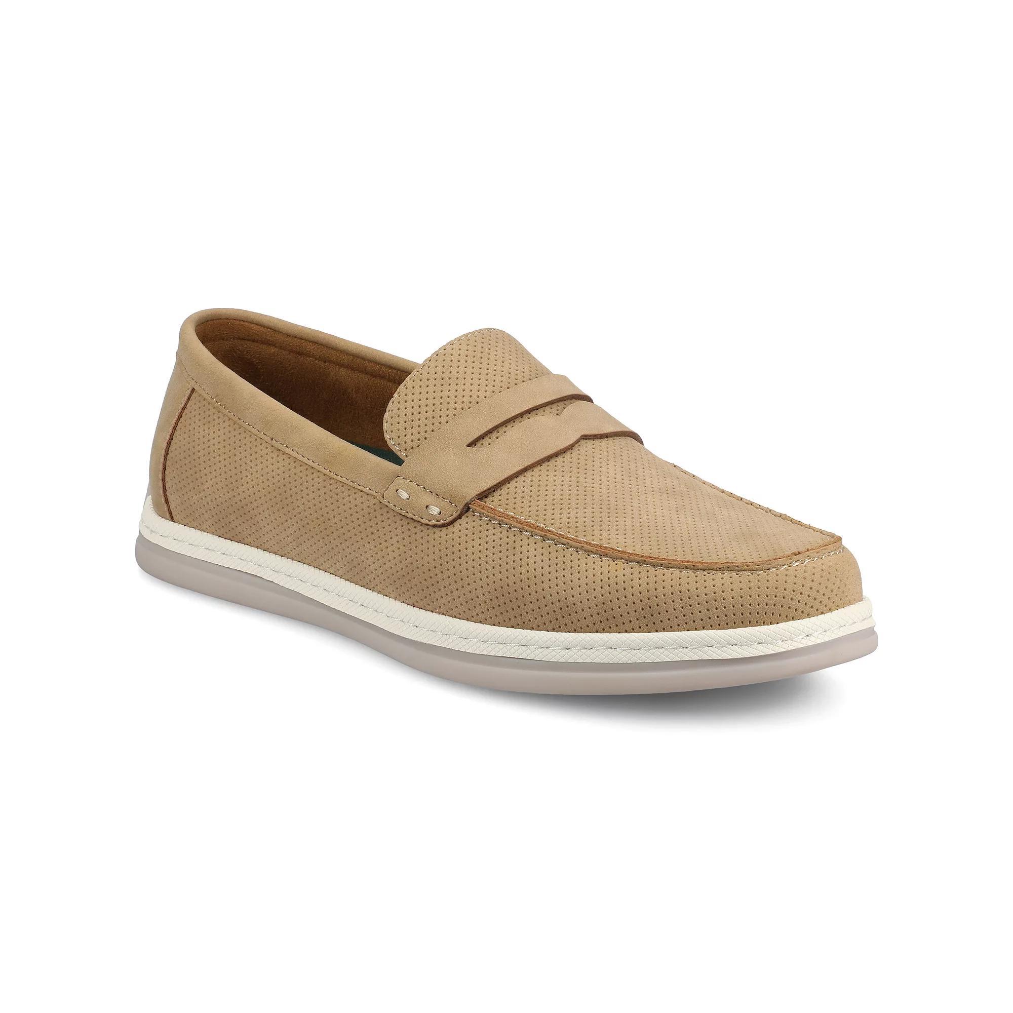 VANCE Brantley Comfort Casual Slip-on Men's Perforated Flexible Penny Loafers, Size: 8, Brown Product Image