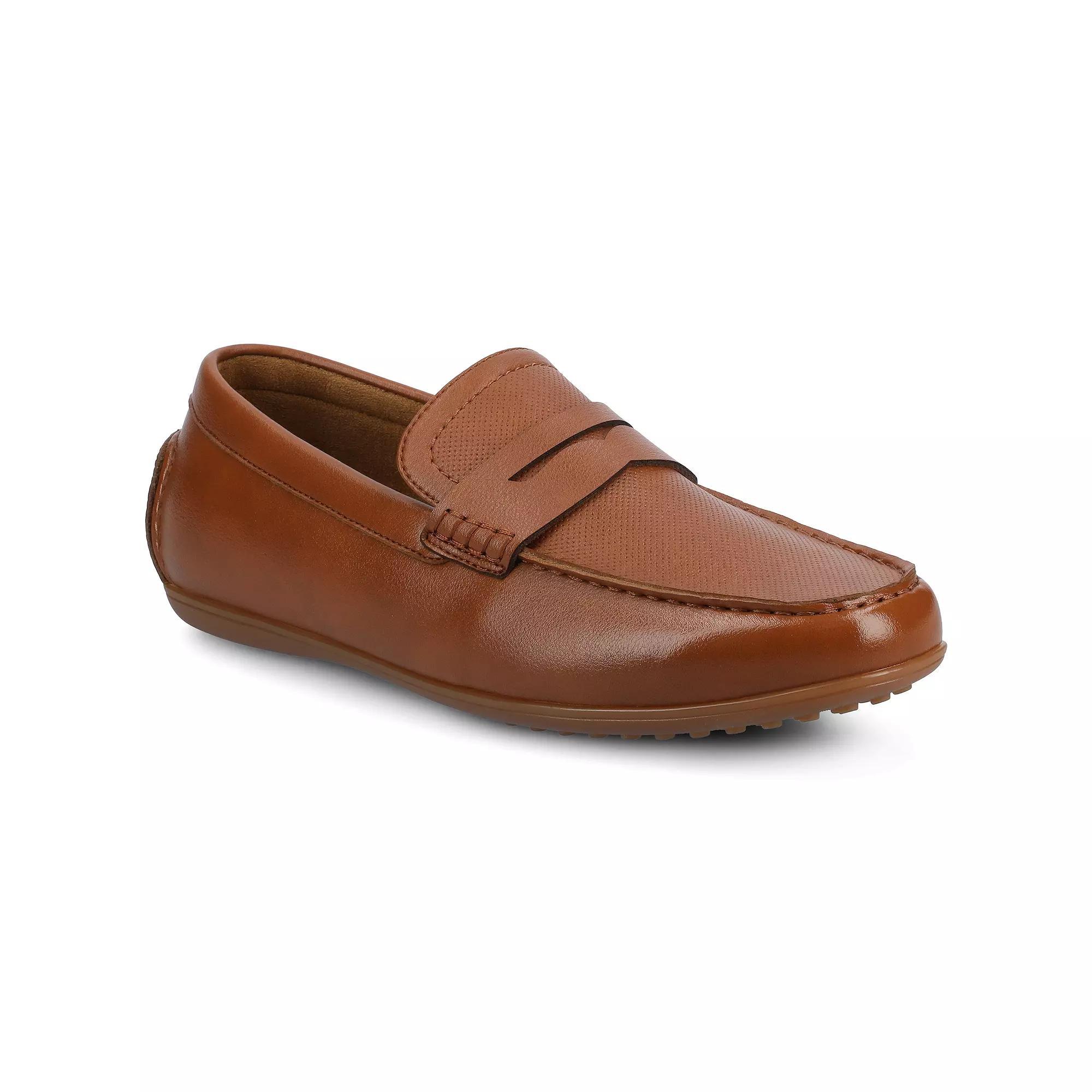 VANCE Yates Mens Comfort Perforated Slip-On Driving Penny Loafers in Regular and Wide Product Image