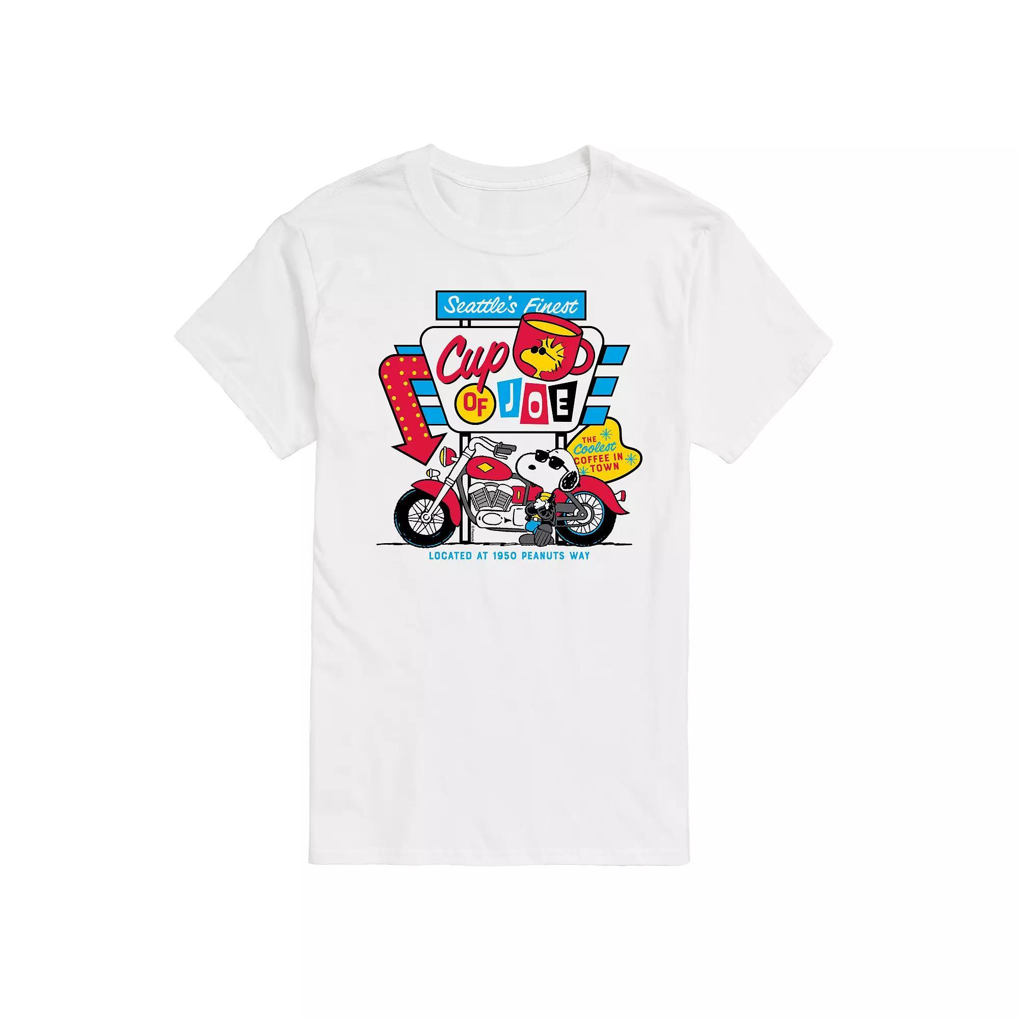 Big & Tall Peanuts Seattles Finest Cup Of Joe Graphic Tee, Mens Product Image