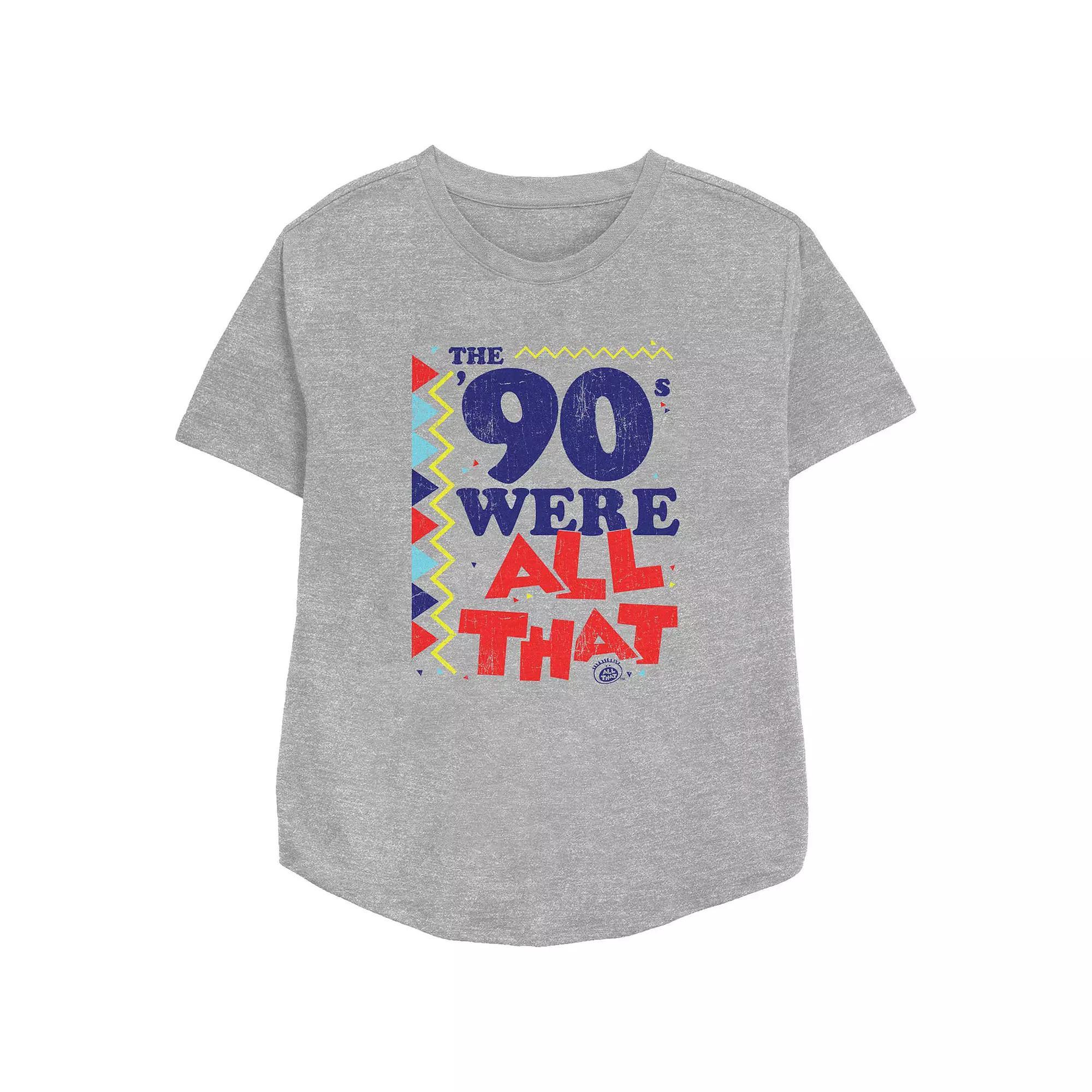 Women's Nickelodeon The 90s Were All That Graphic Tee, Size: XL, Grey Gray Product Image