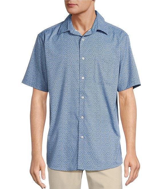 Roundtree & Yorke The Traveler Performance Short Sleeve Micro Floral Sport Shirt Product Image