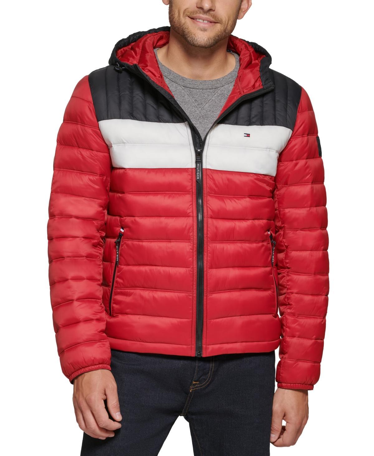 Men's Tommy Hilfiger Hooded Puffer Jacket, Size: XXL, Green Product Image