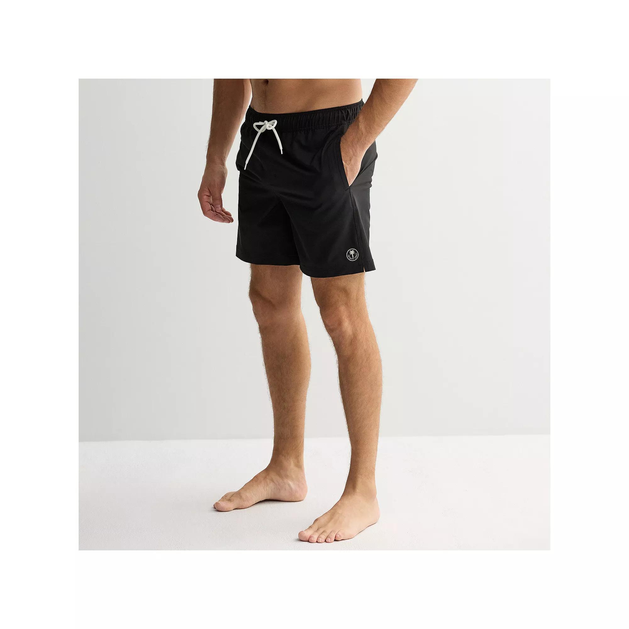 Men's Trinity Coast 7-Inch Swim Trunks, Size: Small 7 INCH, Night Black Product Image