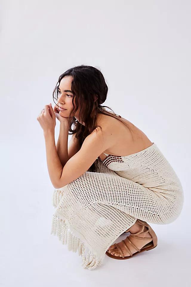 The Wolf Gang Ottavio Crochet Midi Dress Product Image