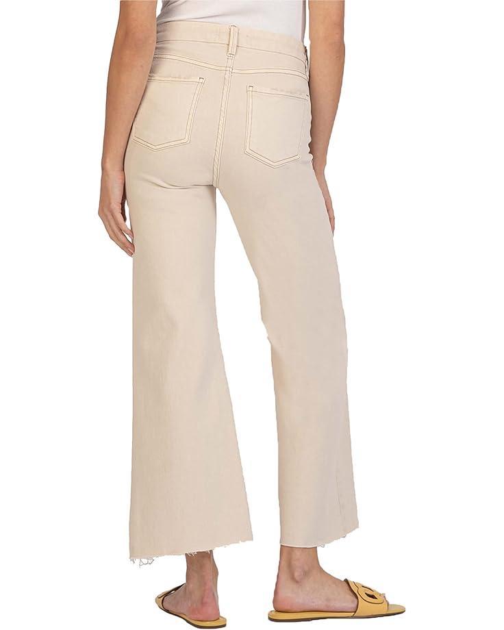 Women's KUT from the Kloth Meg High-Rise Fab Ab Wide Leg Raw Hem in Milestone Product Image