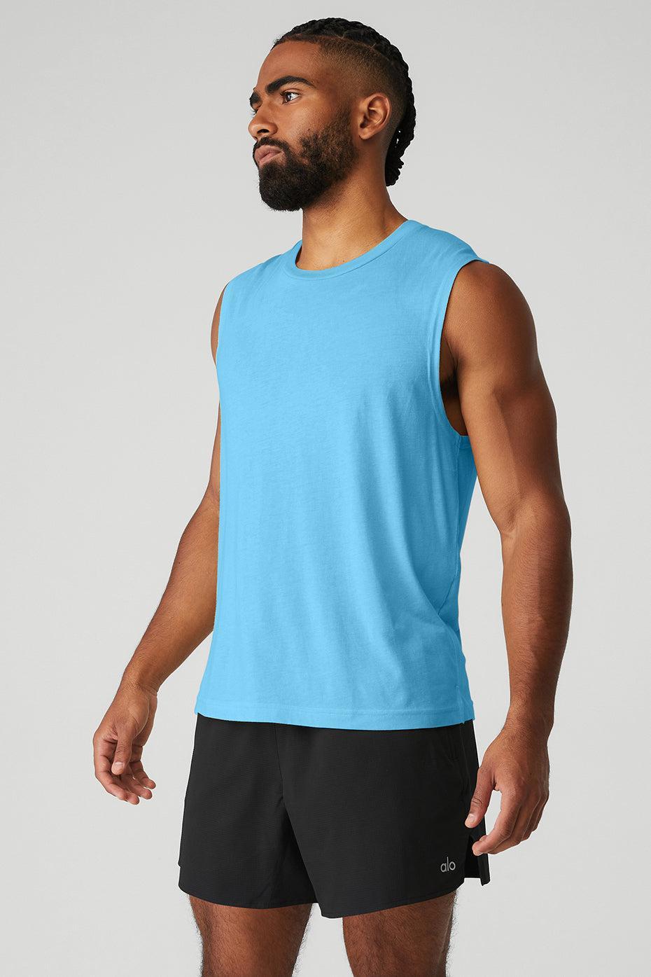 The Triumph Muscle Tank - Azure Blue Product Image