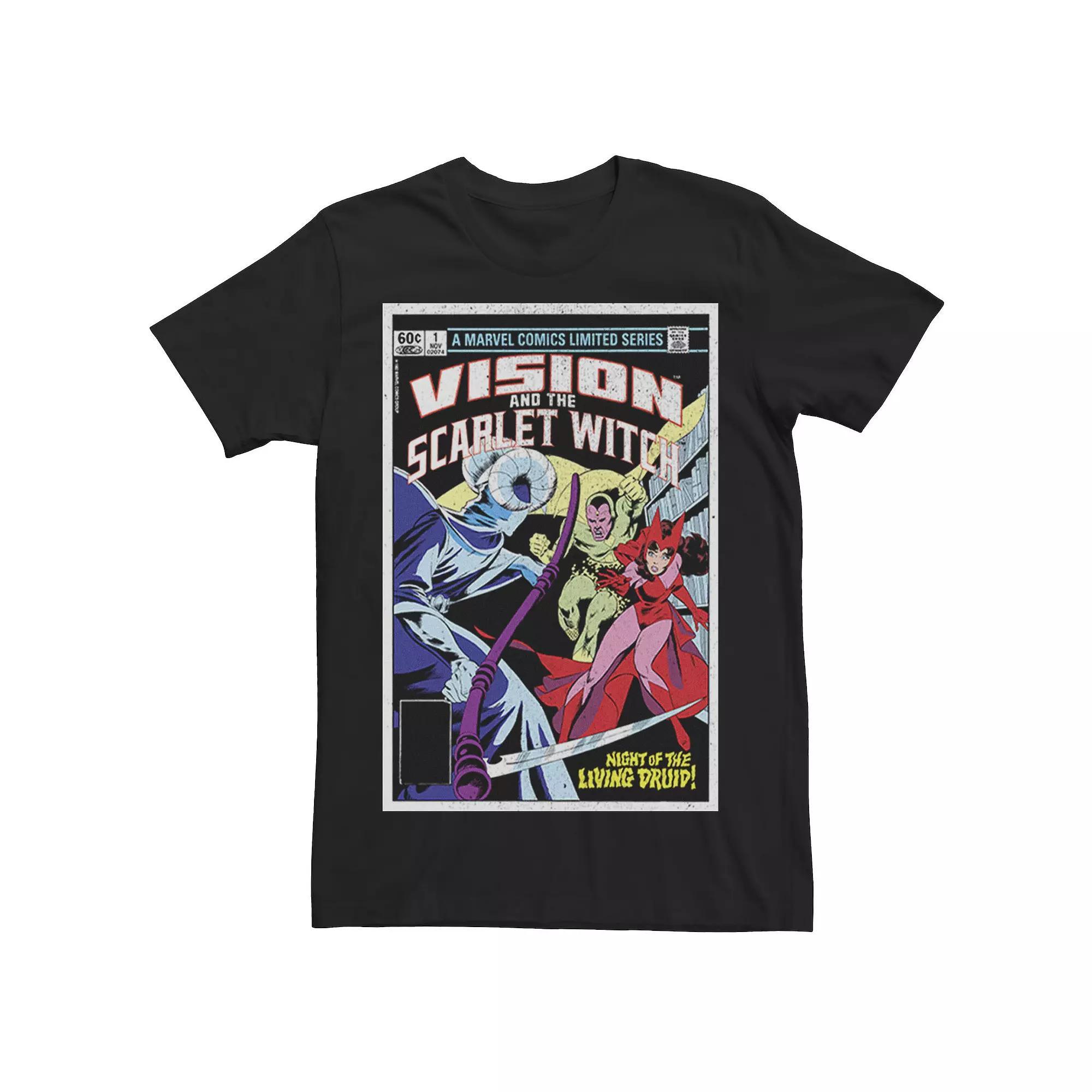Men's Marvel Vision And The Scarlet Witch Night Of The Living Druid Tee, Size: XL, Black Product Image