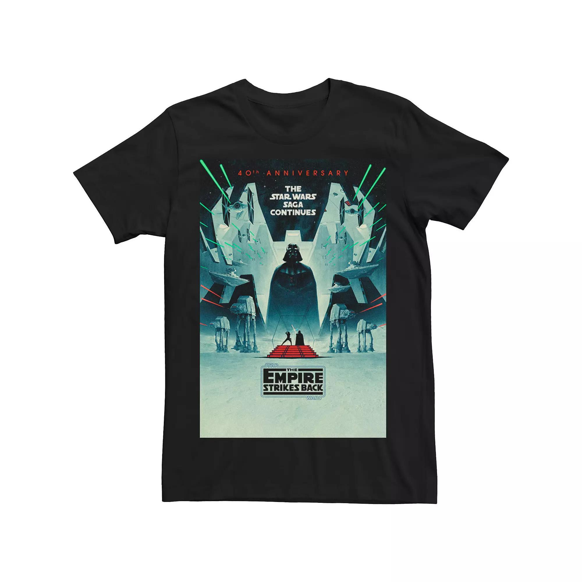 Men Star Wars: The Empire Strikes Back 40th The Saga Continues Tee, Men's, Size: Medium, Black Product Image