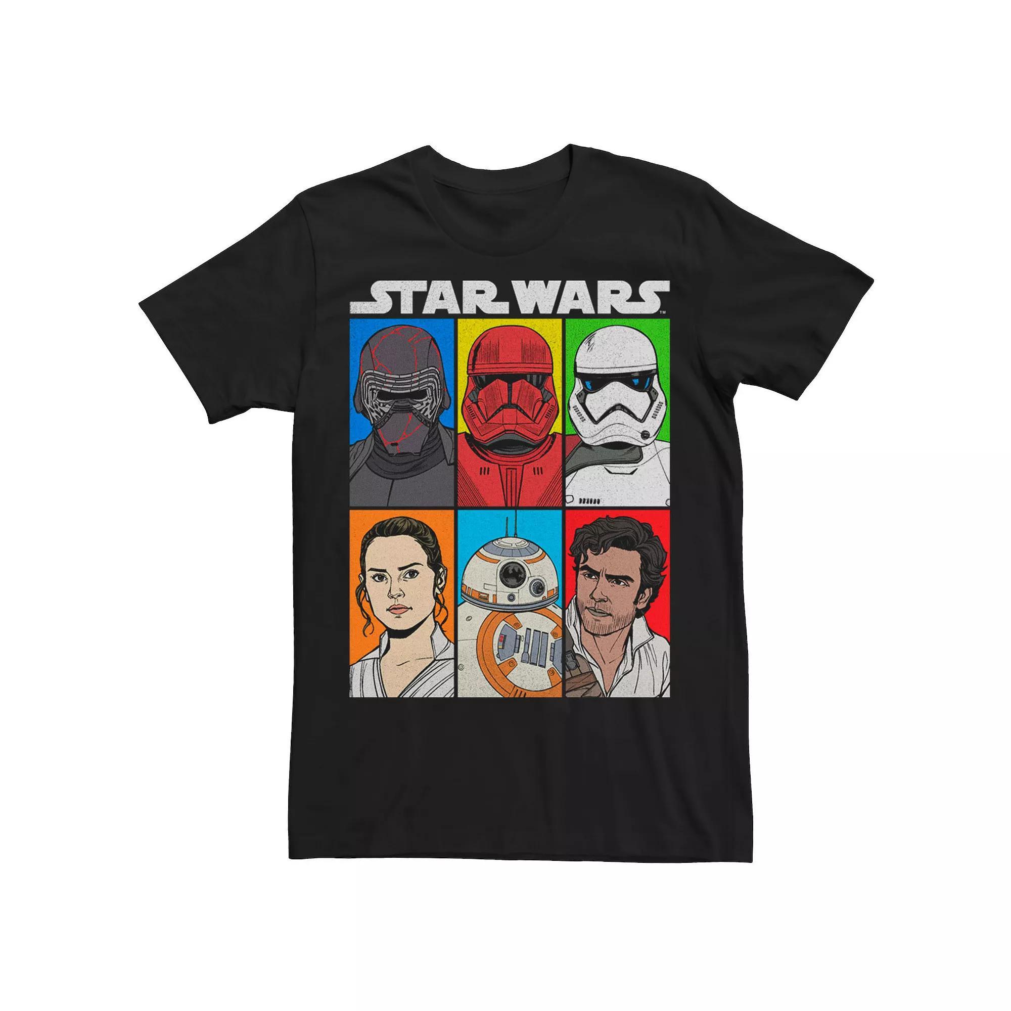 Men's Star Wars The Rise of Skywalker Character Grid Tee, Size: Medium, Black Product Image
