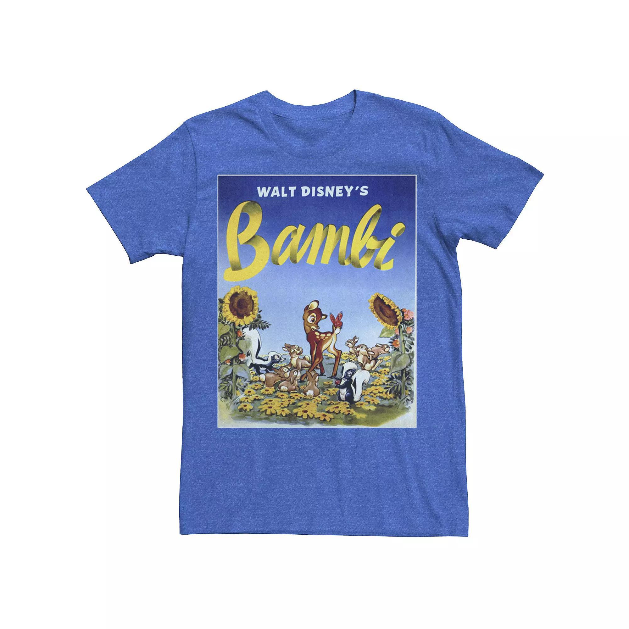 Disney's Bambi Men's Sunflower Poster Tee, Size: XL, Athletic Grey Product Image