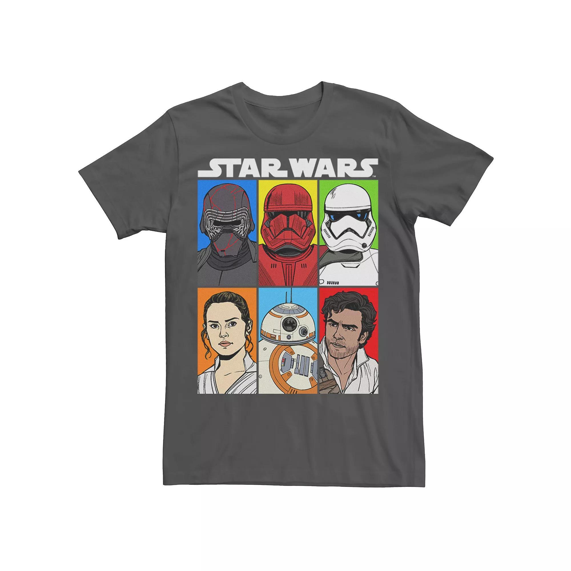 Men's Star Wars The Rise of Skywalker Character Grid Tee, Size: Medium, Black Product Image