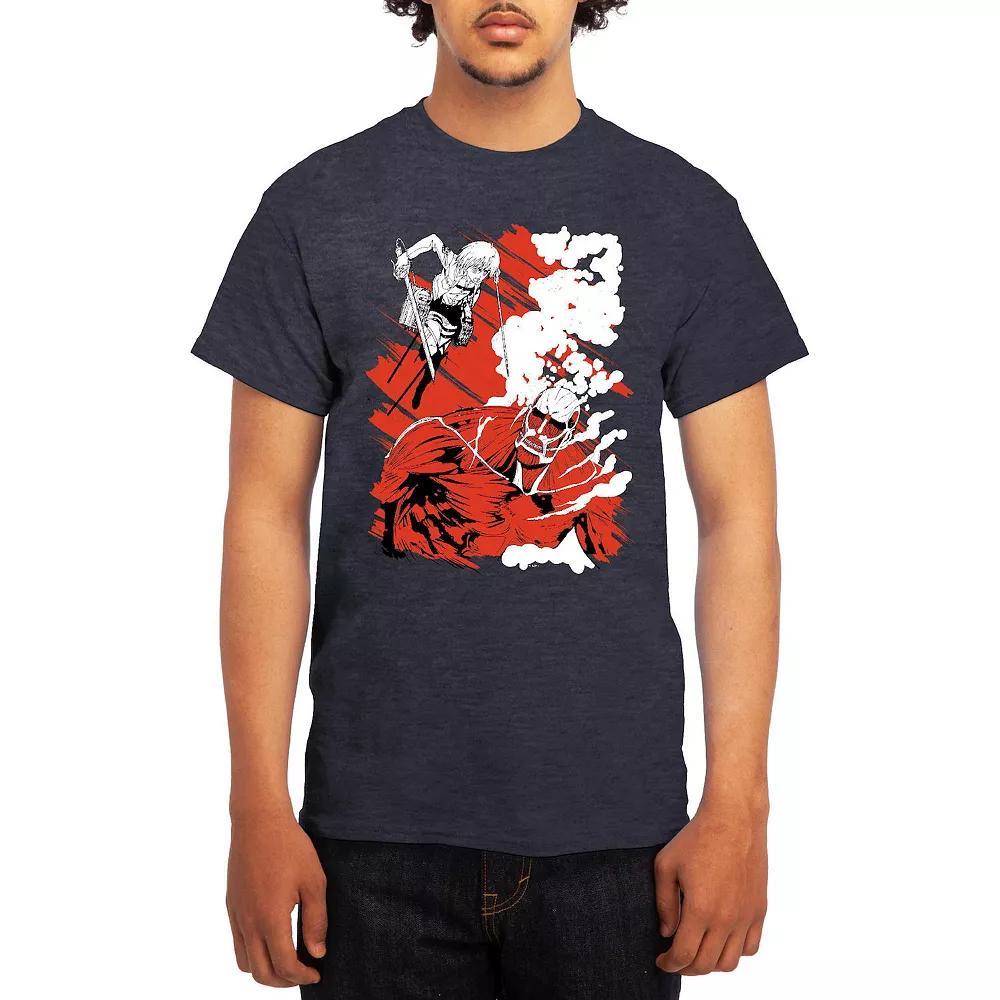 Mens Attack on Titan Eren Versus Colossal Titan Graphic Tee Product Image