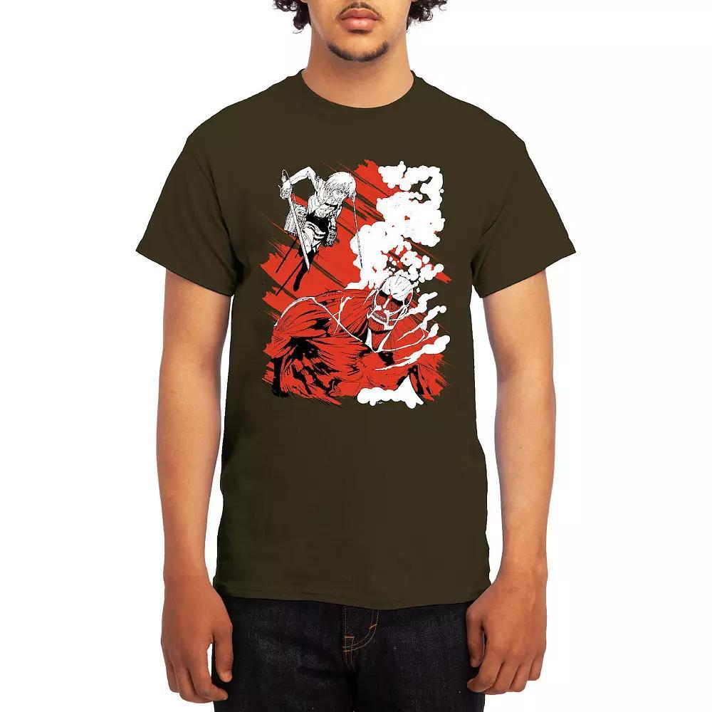 Mens Attack on Titan Eren Versus Colossal Titan Graphic Tee Product Image