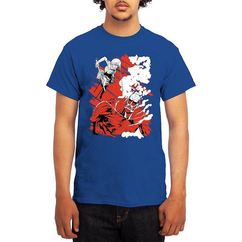 Mens Attack on Titan Eren Versus Colossal Titan Graphic Tee Product Image