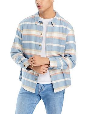 Madewell Oversized Easy Long-Sleeve Shirt in Plaid (Chocolate Raisin) Men's Jacket Product Image