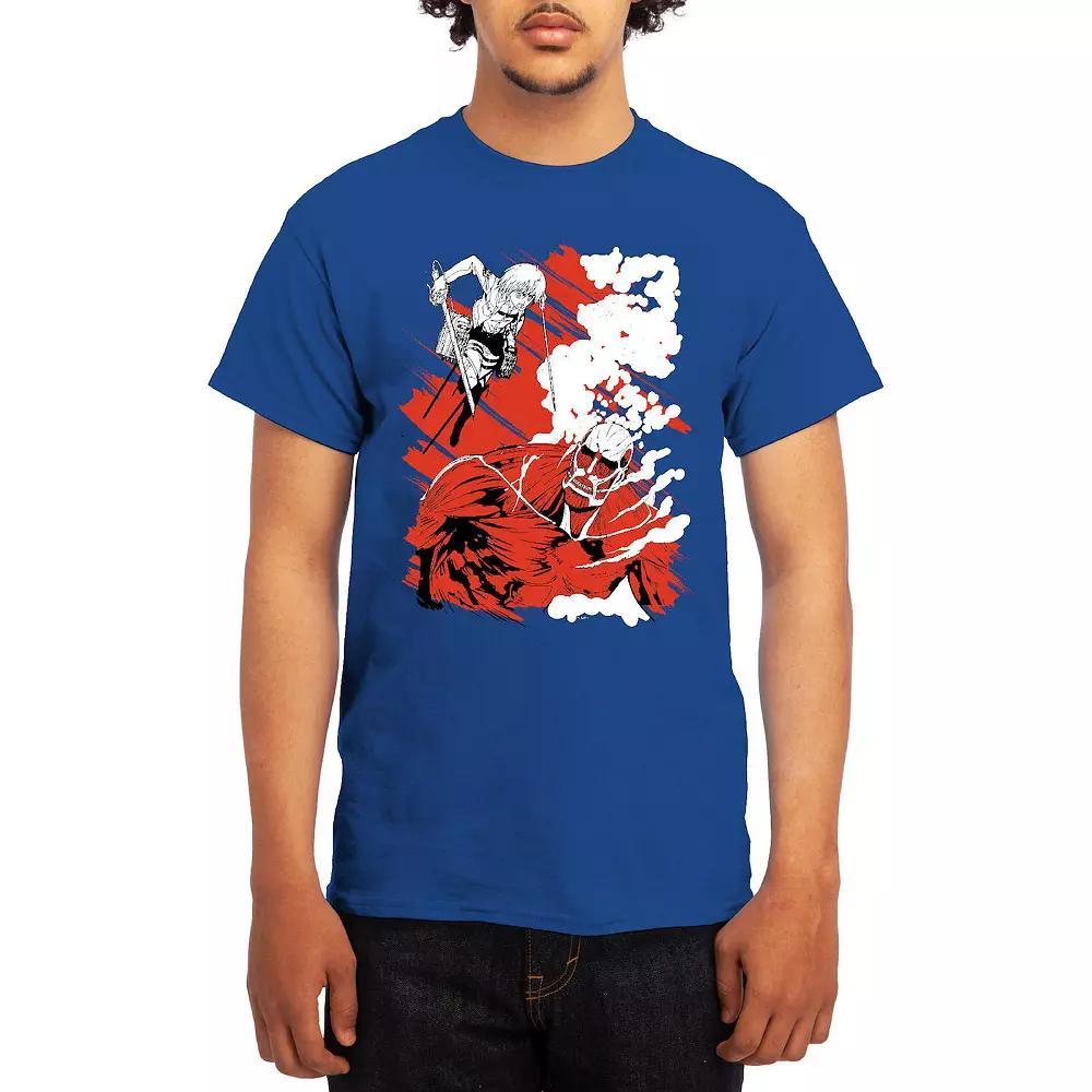 Mens Attack on Titan Eren Versus Colossal Titan Graphic Tee Product Image