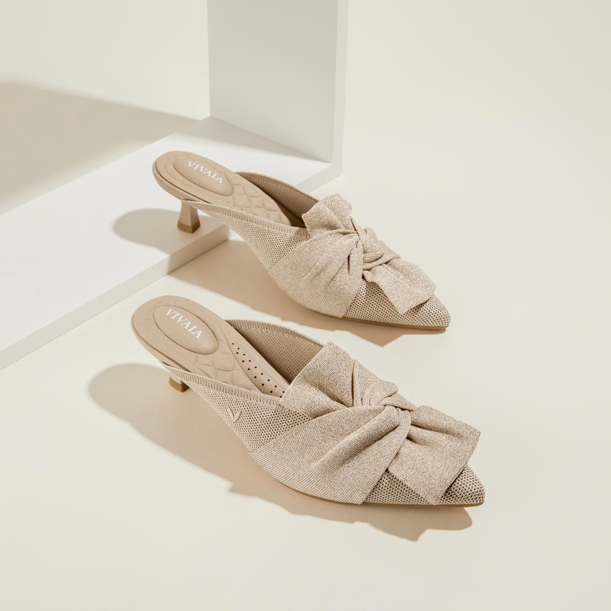 Pointed-Toe Bow Sandals (Samira) Product Image