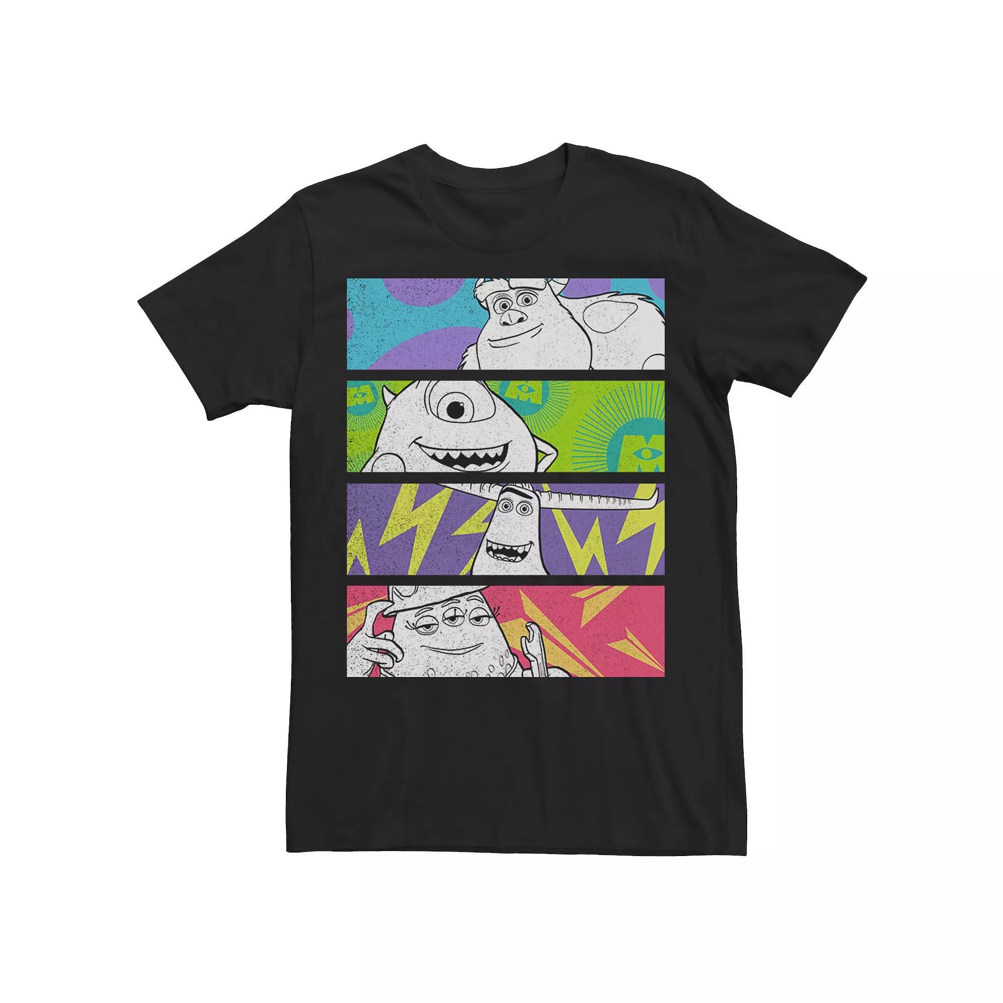 Disney / Pixar's Monsters At Work Men's Monster Group PaneTee, Boy's, Size: Large, Black Product Image