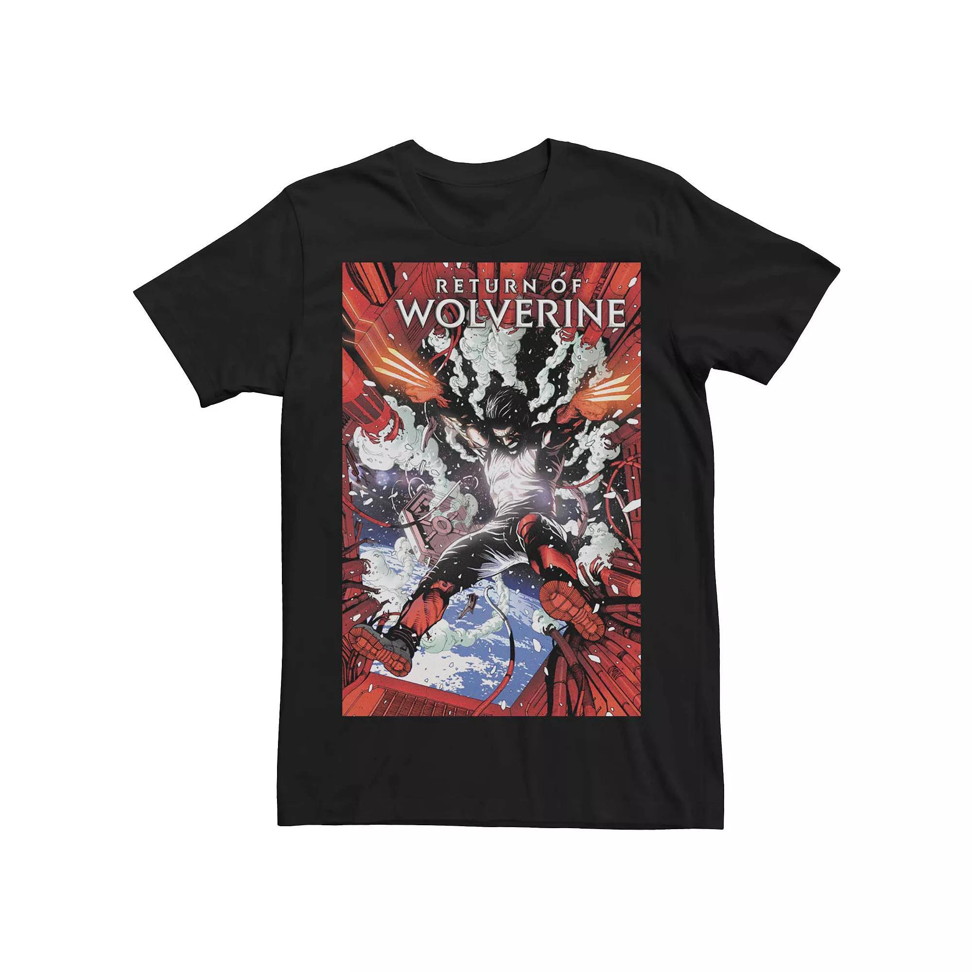 Men's Marvel's Return Of Wolverine #5 Comic Cover Tee, Size: XXL, Black Product Image