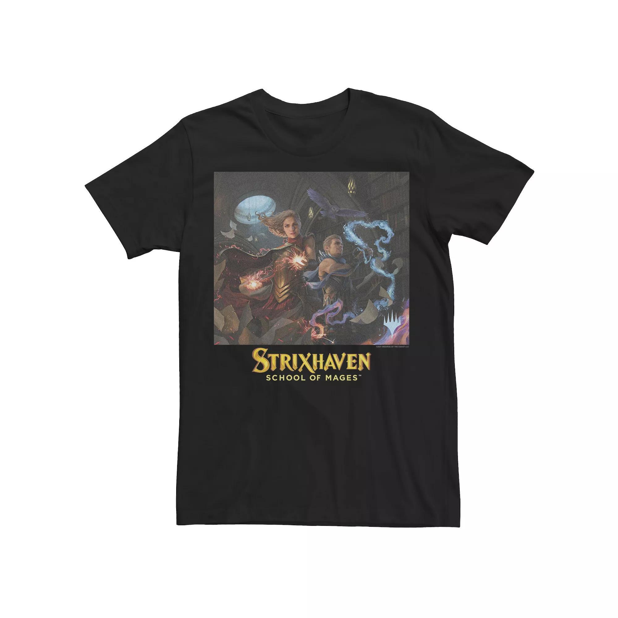 Men's Magic The Gathering Strixhaven School Of Mages Poster Tee, Size: XL, Black Product Image