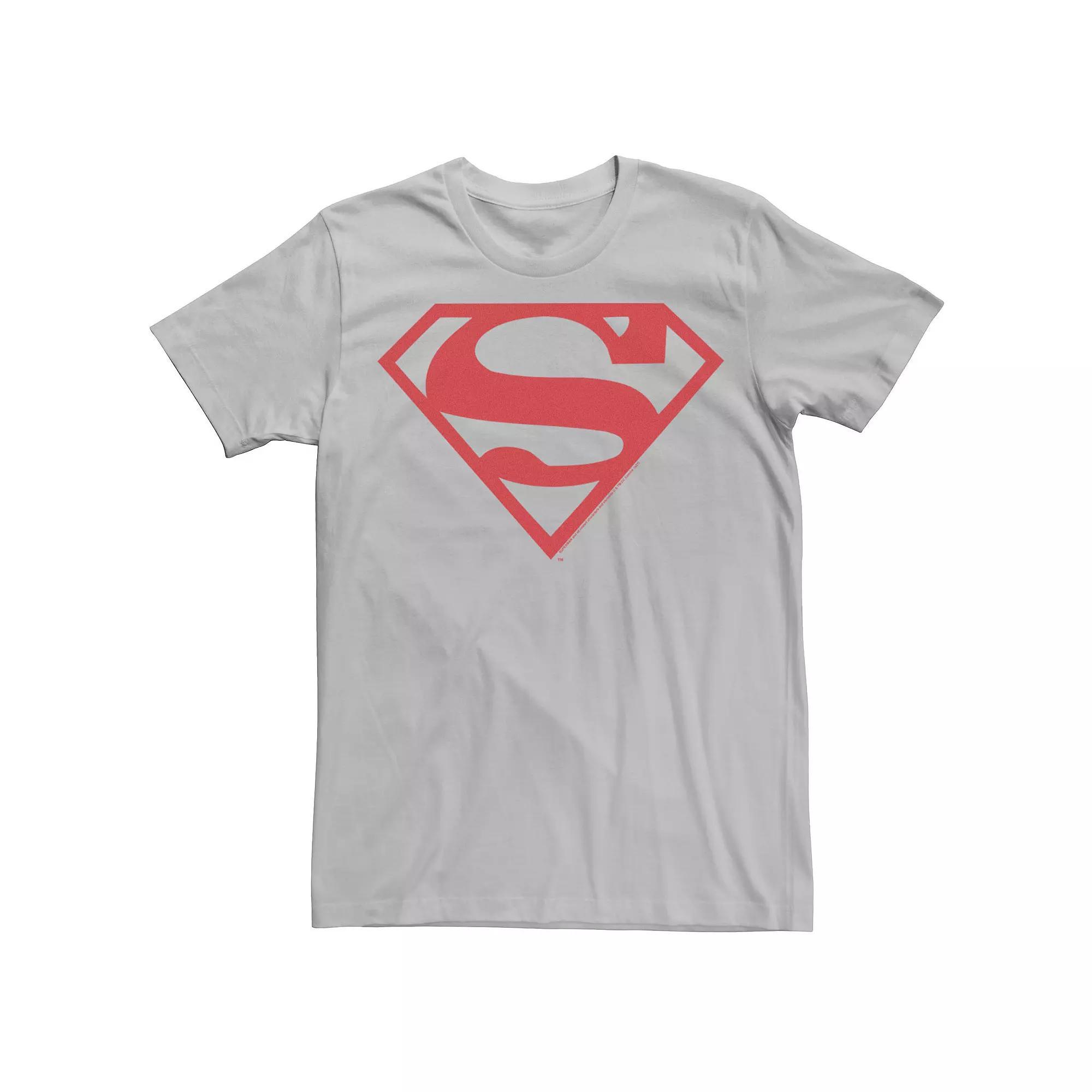 Men's Superman Red Hue Chest Logo Tee, Size: XXL, Silver Product Image