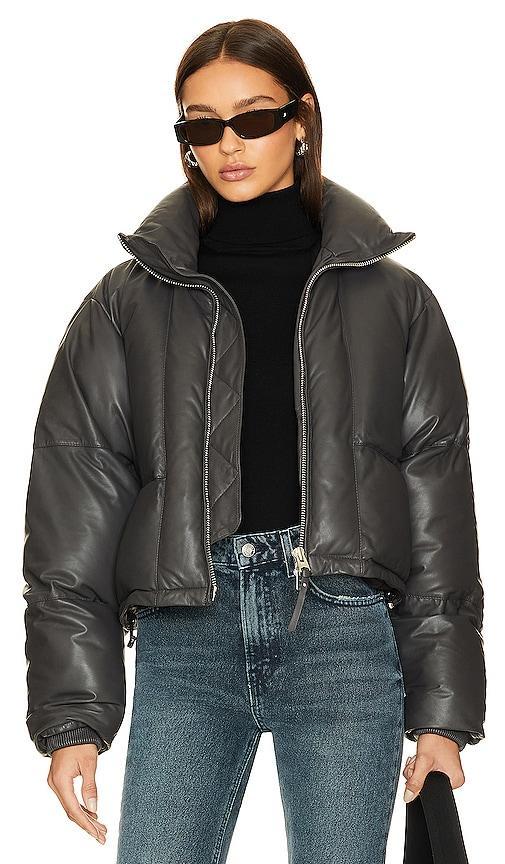 x Shoreditch Ski Club Edie Leather Puffer Product Image
