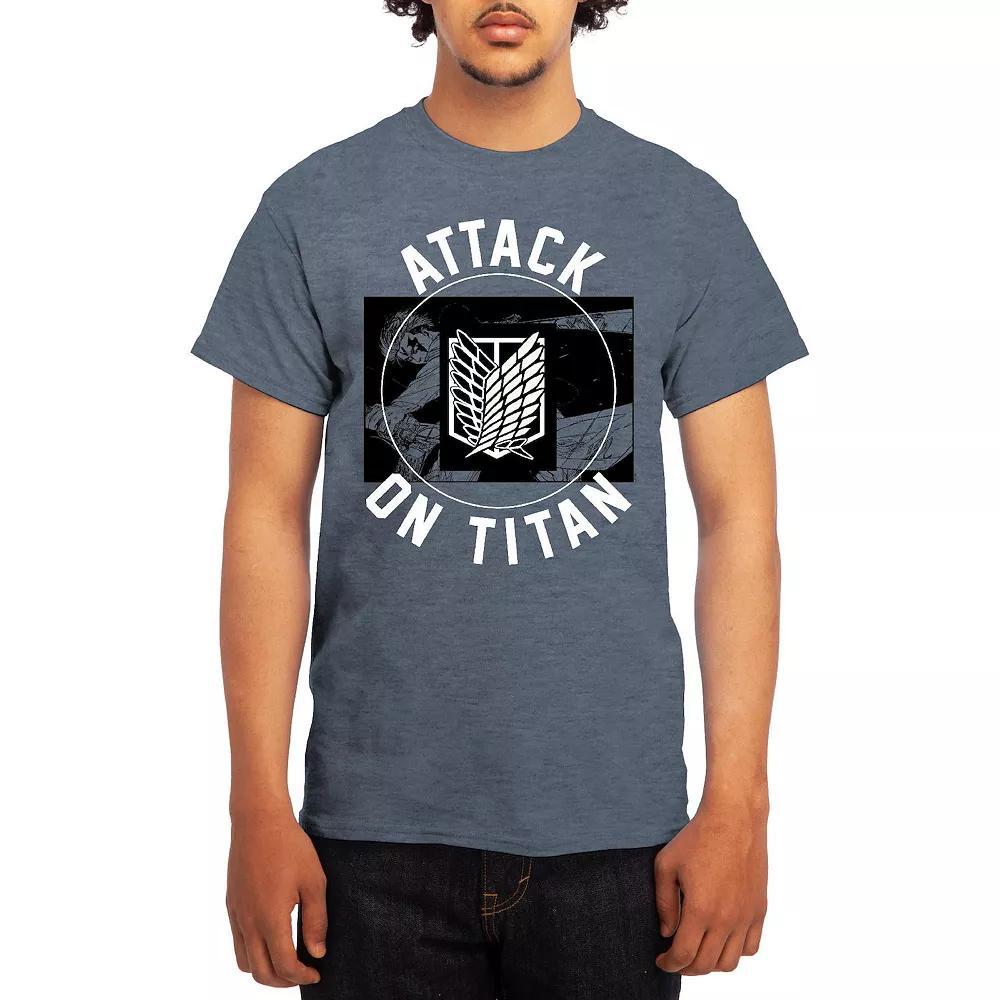 Men's Attack on Titan Circle Emblem Sword Tee, Size: Small, Light Blue Product Image
