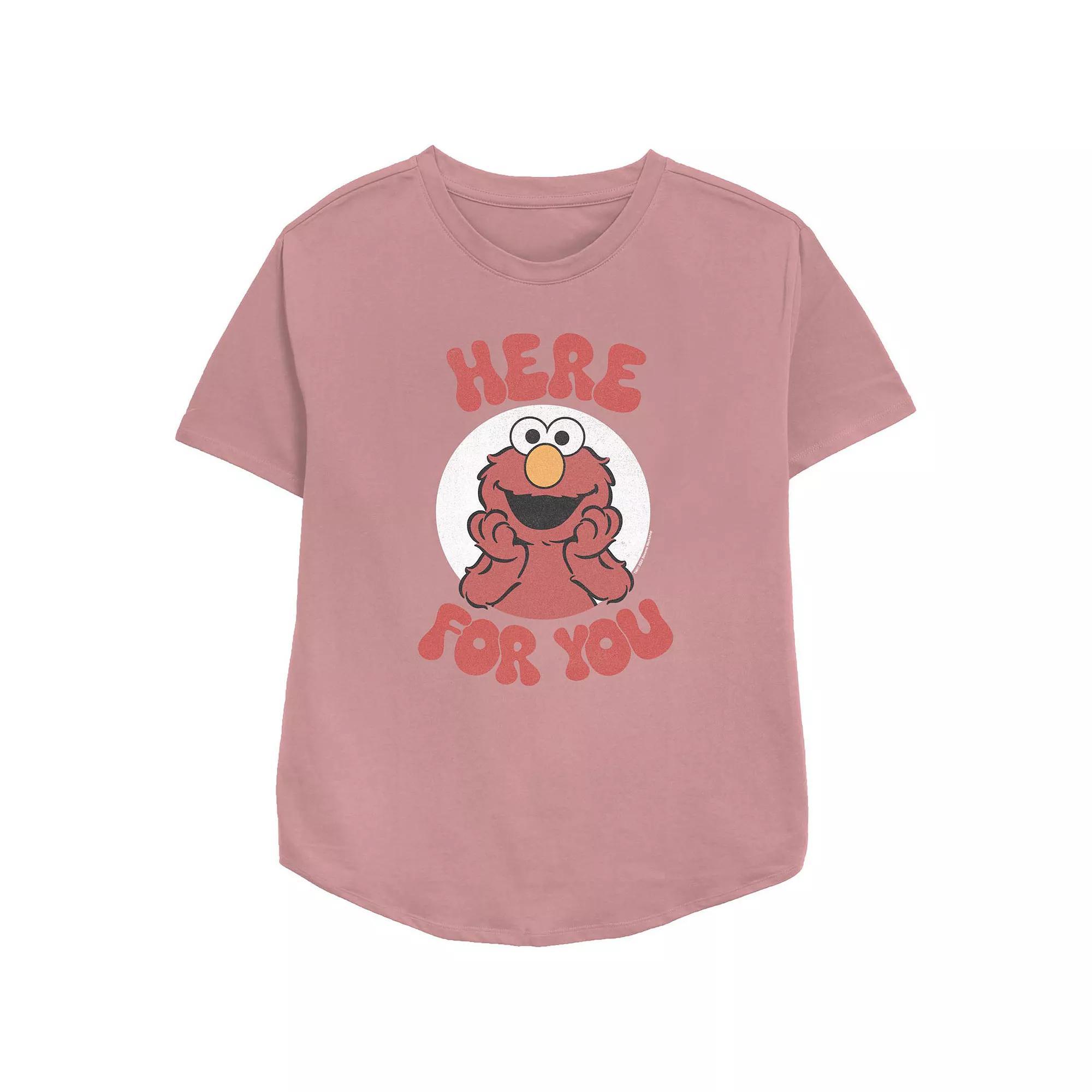 Women's PBS Kids Sesame Street Elmo Here For You Graphic Tee, Size: Medium, Pink Product Image