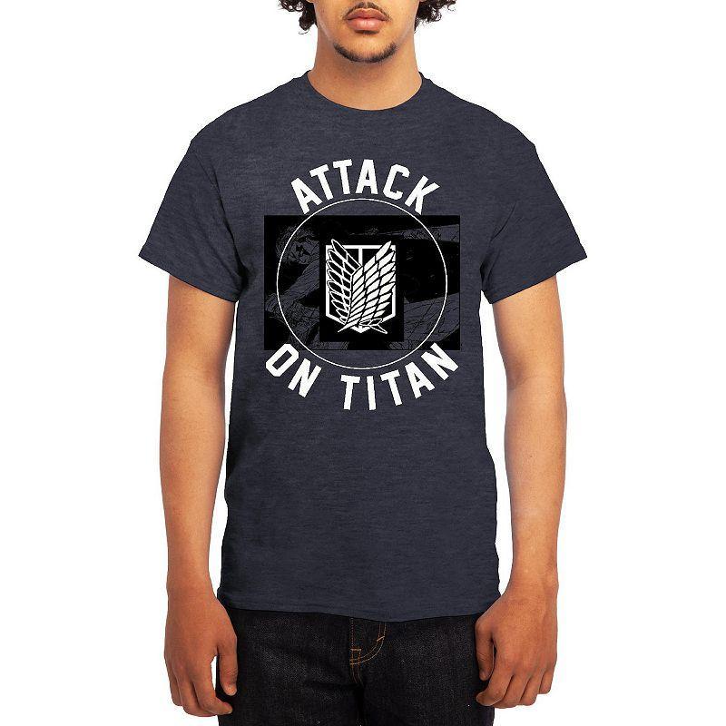 Men's Attack on Titan Circle Emblem Sword Tee, Size: Small, Light Blue Product Image