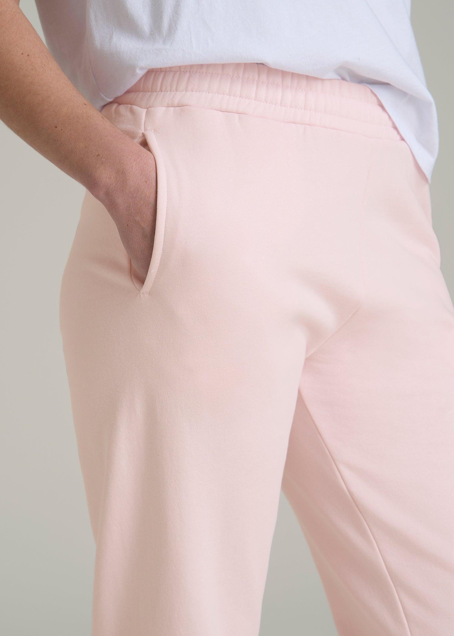 Wearever Fleece Relaxed Women's Tall Sweatpants in Barely Pink Product Image