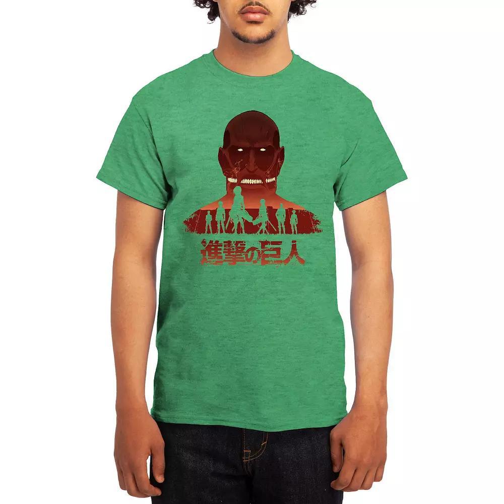 Men's Attack on Titan Distressed Scout Symbol Graphic Tee, Boy's, Size: Medium, Green Product Image