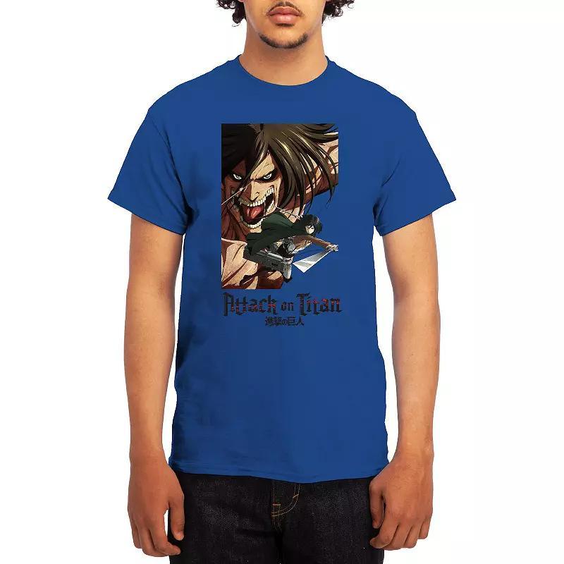 Men's Attack on Titan Eren & Mikasa Tee, Boy's, Size: Small, Green Product Image