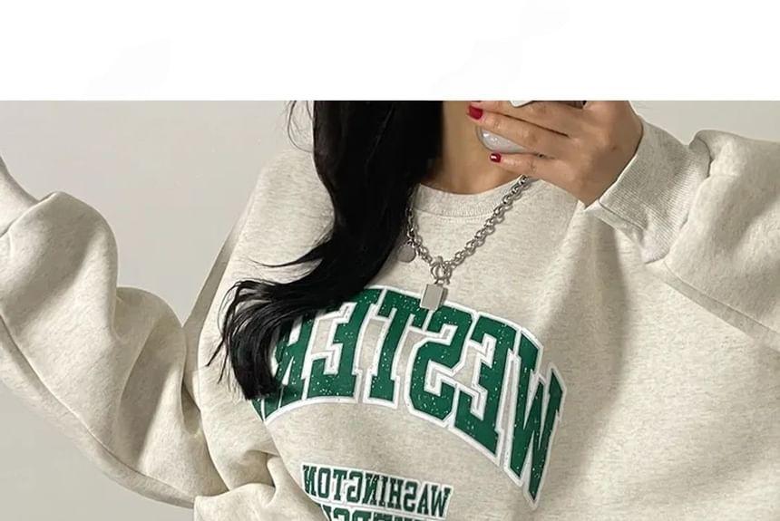 Lettering Loose-Fit Pullover Product Image