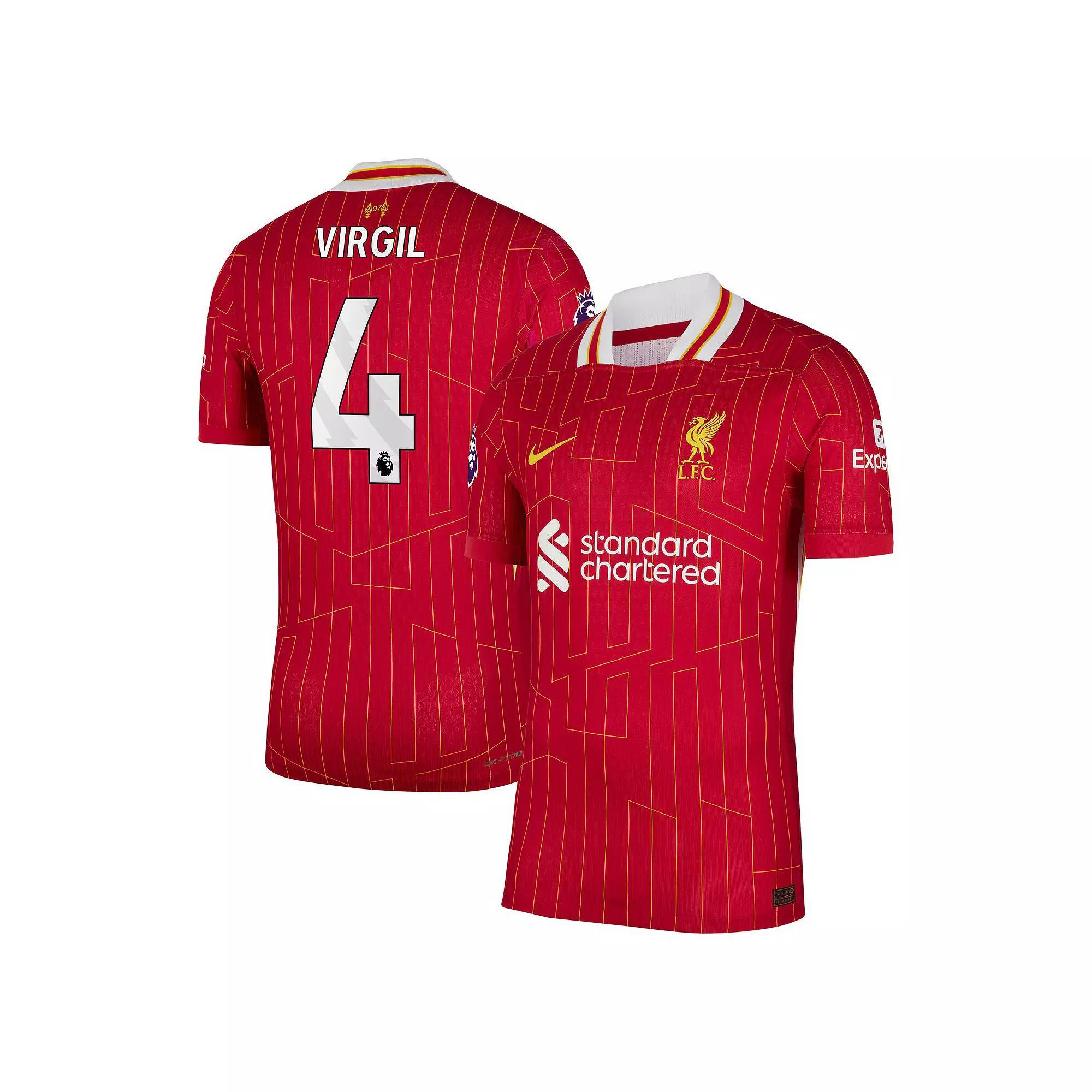 Men's Nike Virgil van Dijk Red Liverpool 2024/25 Home Authentic Player Jersey, Size: Small, Lvp Red Product Image