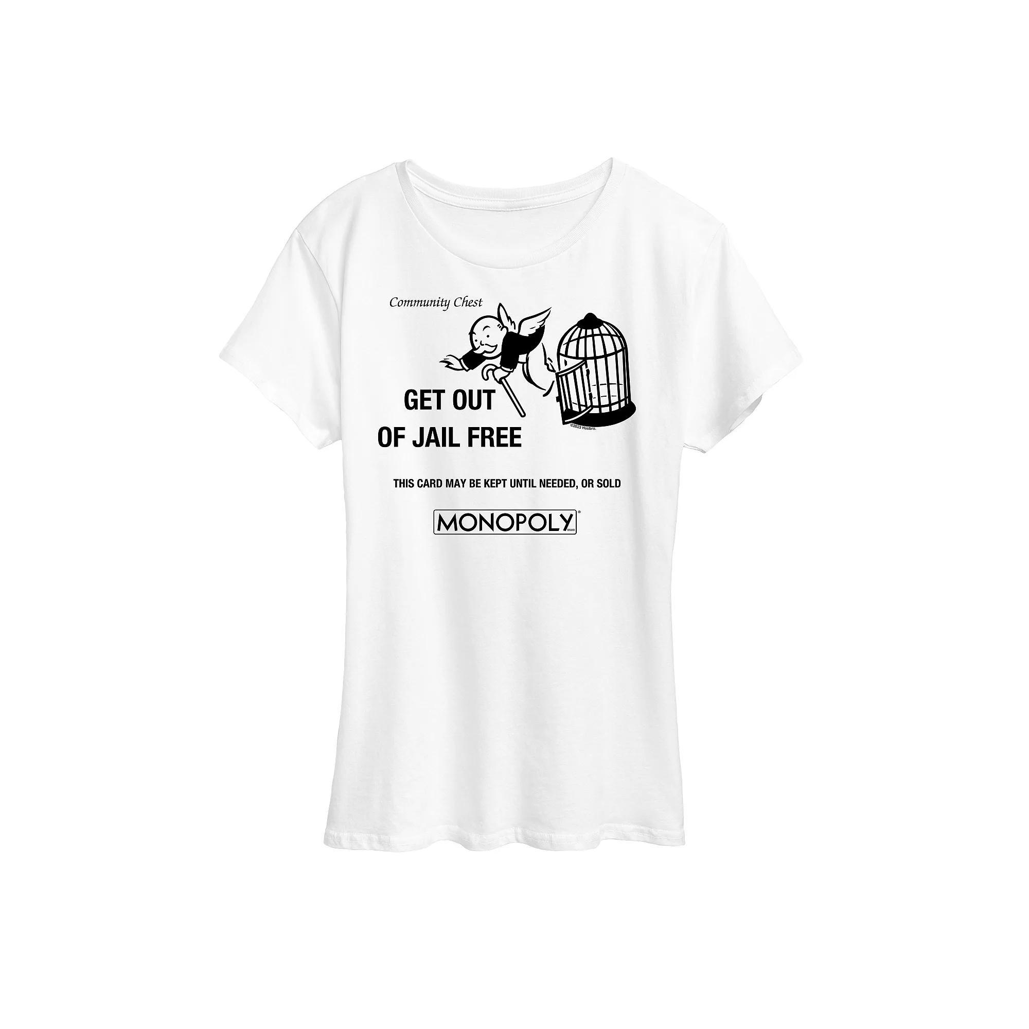Womens Monopoly Get Out Of Jail Free Graphic Tee by Hasbro Product Image