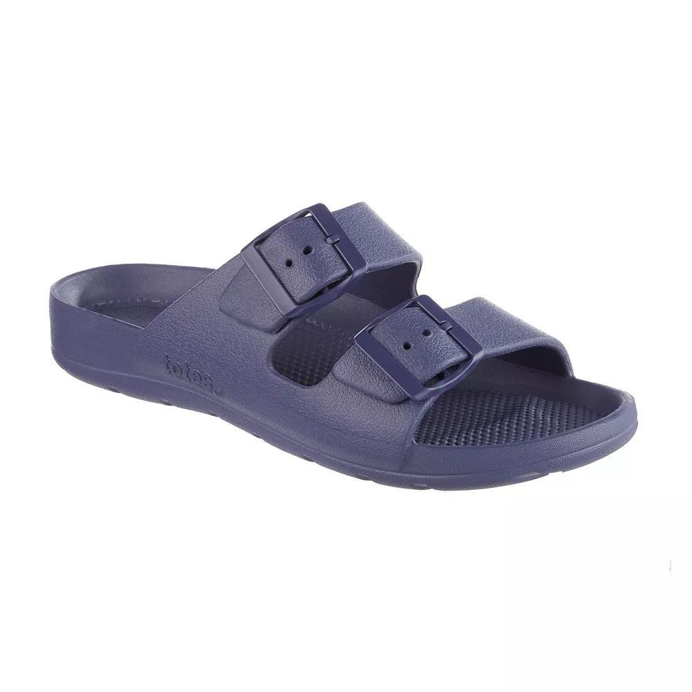totes Women's Everywear® Double Buckle Adjustable Slide Sandals, Size: 8, Navy Blue Product Image