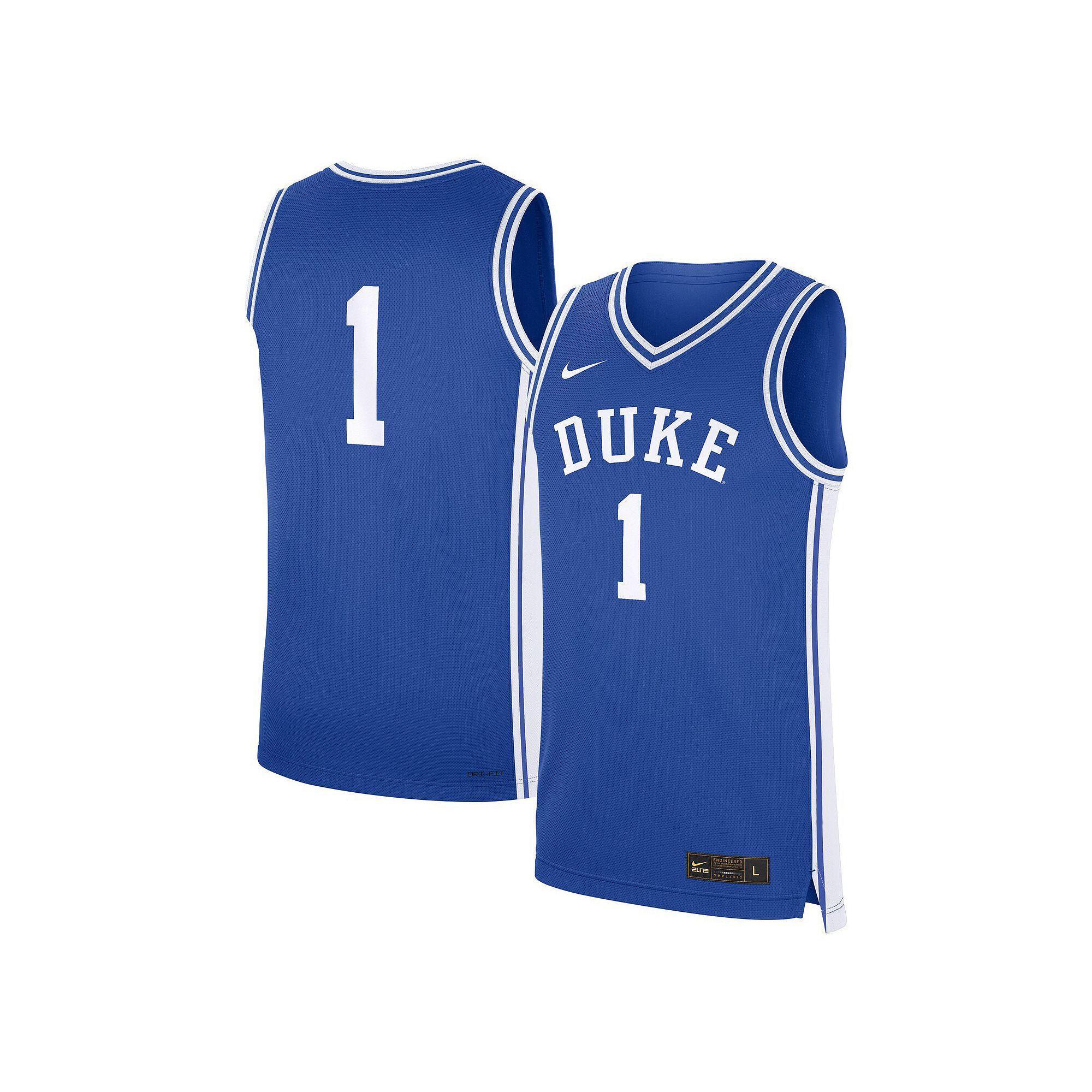 Men's Nike #1 Royal Duke Blue Devils Road Replica Jersey, Size: Medium Product Image