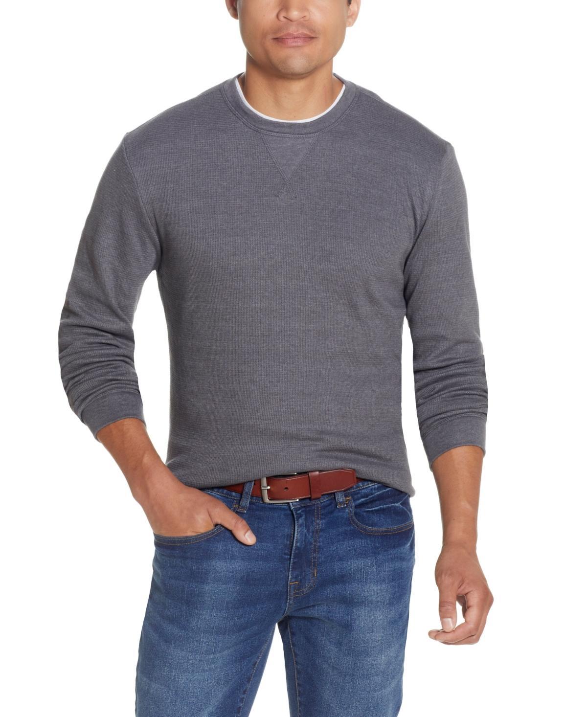 Weatherproof Vintage Mens Long Sleeved Waffle Crew Neck Shirt Product Image