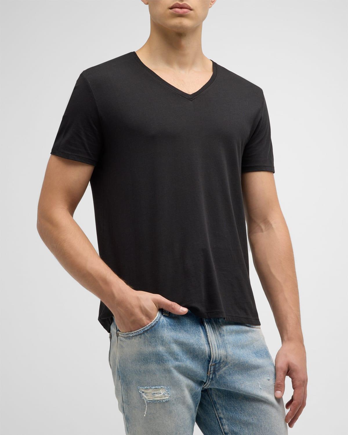 Mens Classic Jersey V-Neck T-Shirt Product Image