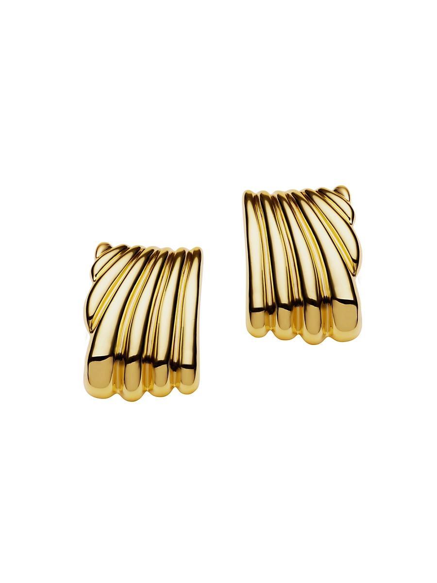 Womens Zagora Sunnie Fluted 24K-Gold-Plated Drop Earrings Product Image