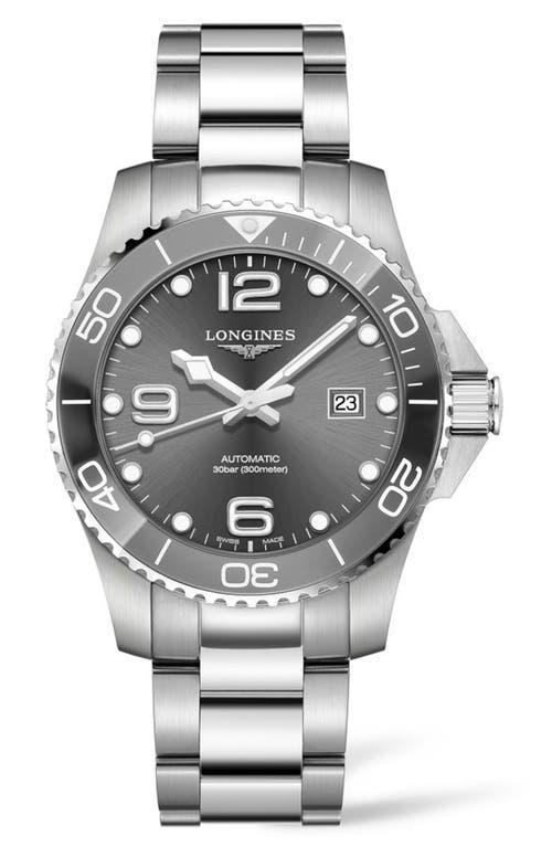 Longines Mens Swiss Automatic HydroConquest Stainless Steel and Ceramic Bracelet Watch 43mm Product Image
