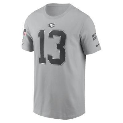 Men's Nike Brock Purdy Gray San Francisco 49ers 2024 Salute To Service Name & Number T-Shirt, Size: 2XL, Grey Product Image