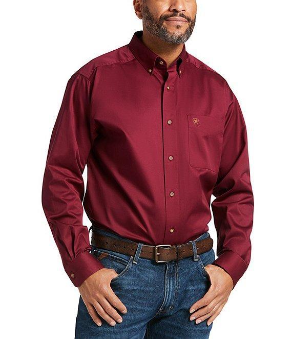 Ariat Big & Tall Solid Twill Long-Sleeve Woven Shirt Product Image