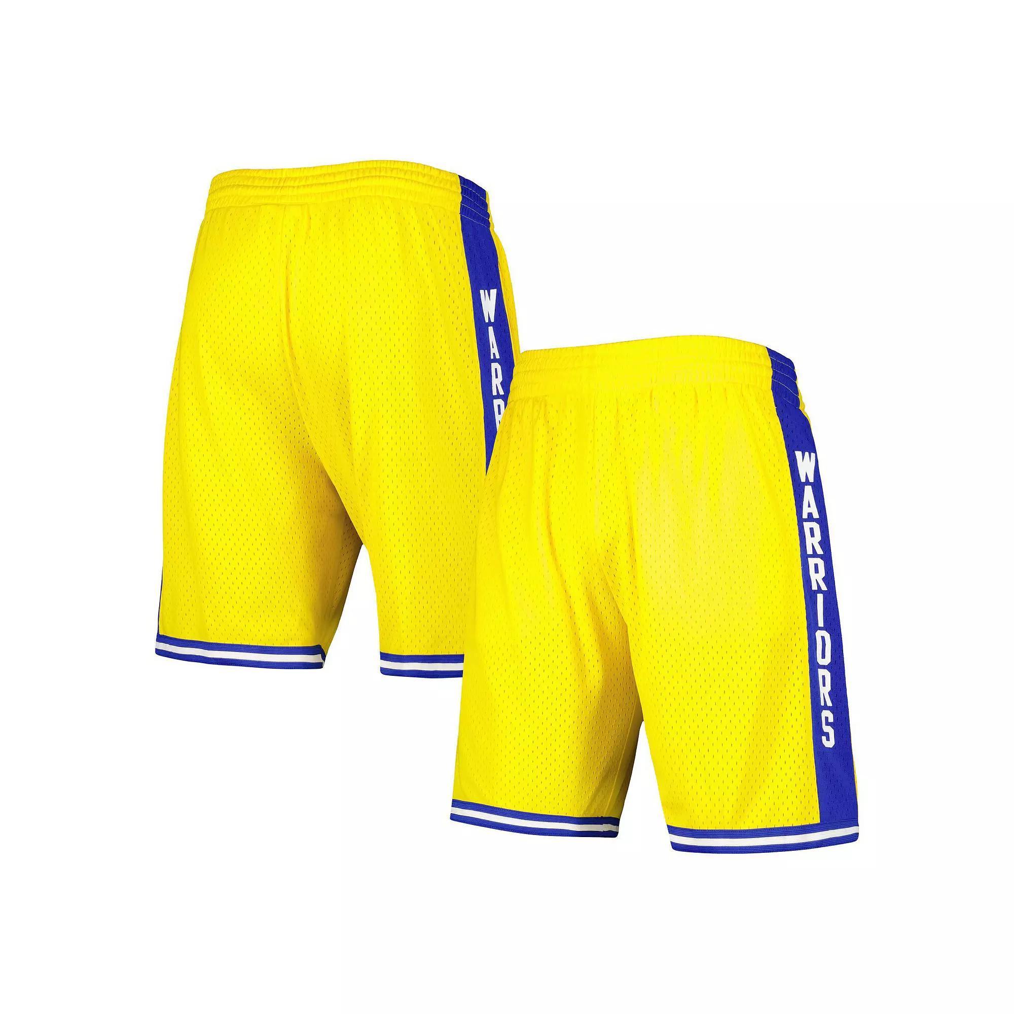 Men's Mitchell & Ness White Golden State Warriors 2009-10 Hardwood Classics Swingman Shorts, Size: 2XL Product Image