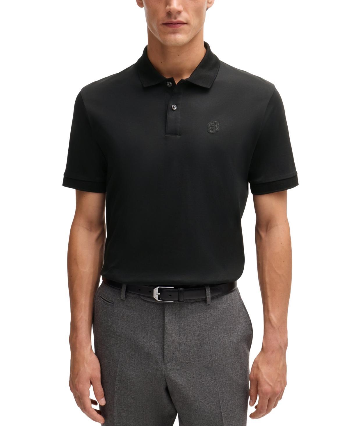 Mens Mercerized-Cotton Polo Shirt Product Image